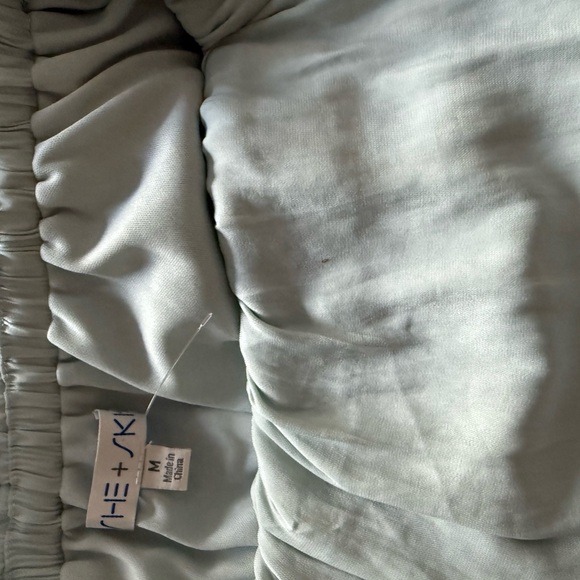 Light Blue Ruffled Strapless Dress - Picture 4 of 4